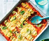 Cannelloni mit Ricotta, Spinat und Zucchini