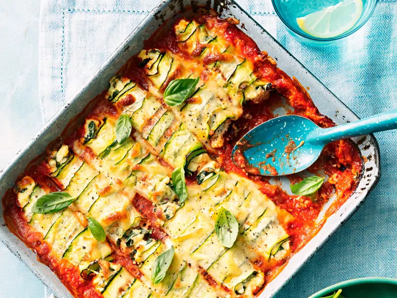 Cannelloni mit Ricotta, Spinat und Zucchini