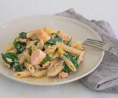 Lachs-Spinat-Pasta
