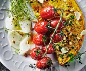 Zucchini-Omelett mit Kräutern
