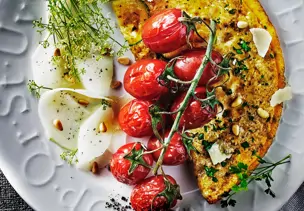 Zucchini-Omelett mit Kräutern