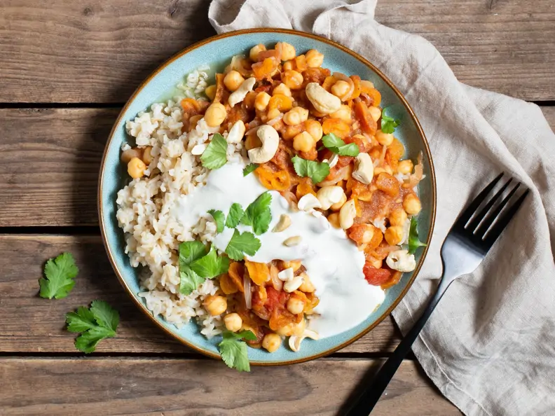 Vegetarisches Kichererbsencurry mit Aprikosen