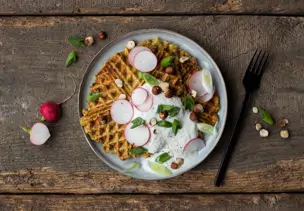 Herzhafte Kartoffelwaffeln