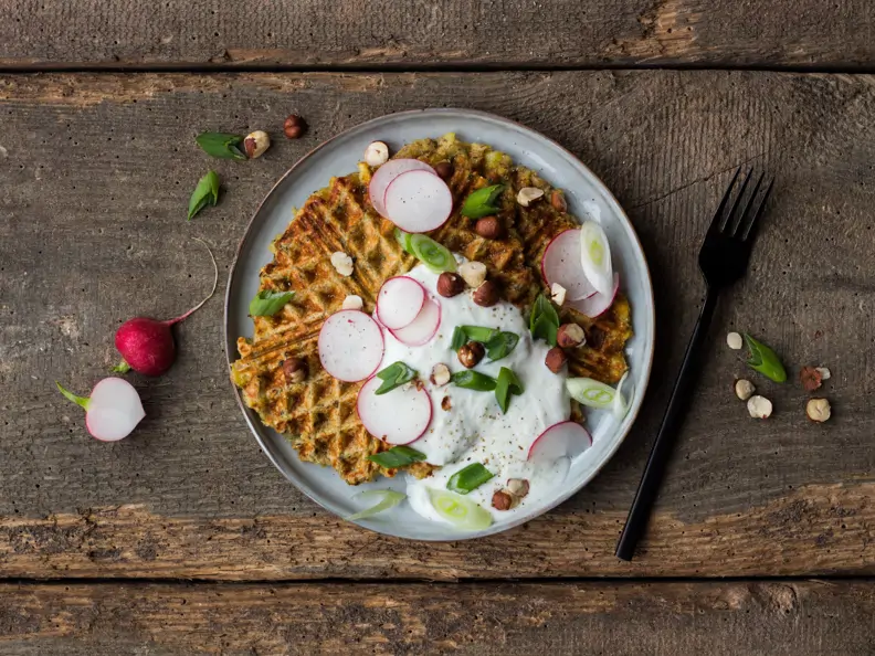 Herzhafte Kartoffelwaffeln