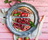 Erdbeerfladen mit Schokocreme