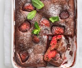 Schoko-Erdbeer-Clafoutis