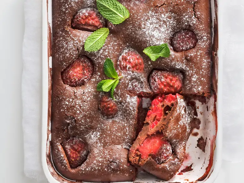 Schoko-Erdbeer-Clafoutis