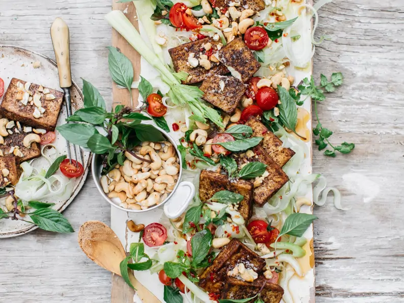 Tofu mit Fenchelsalat