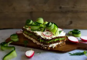 Brottorte mit Frischkäse