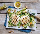 Halloumi mit Grillzucchini