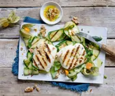 Halloumi mit Grillzucchini