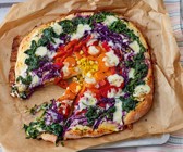 Regenbogen-Pizza