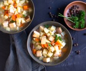 Kartoffelsuppe mit Tofu
