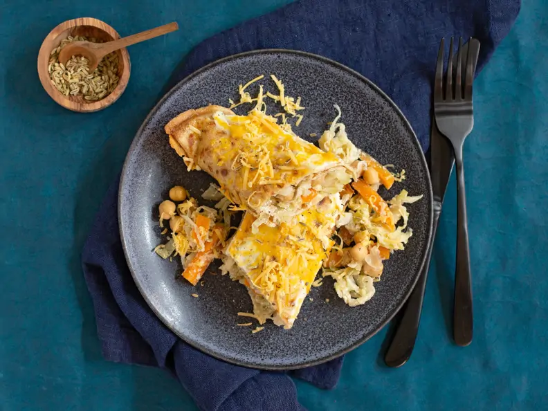 Crespelle mit Cheddar