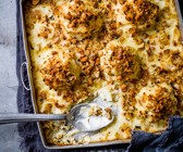 Blumenkohl-Gratin mit Manchego und Mandeln