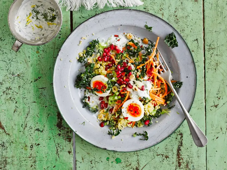 Bulgursalat mit Grünkohl