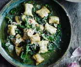 Gnudi mit Grünkohl und Parmesan