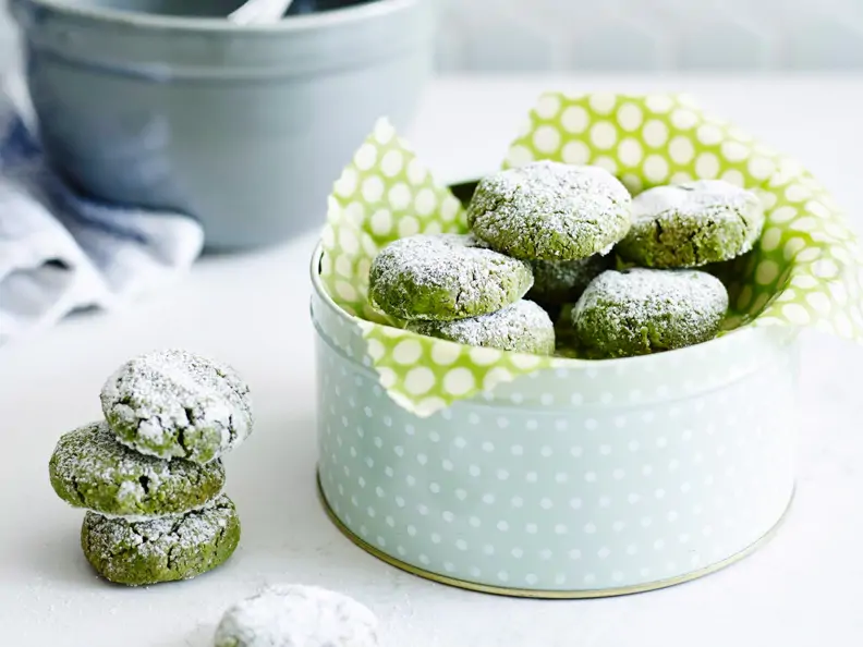 Knusprige Matcha-Kekse