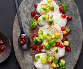 Seeteufel-Carpaccio mit Avocado
