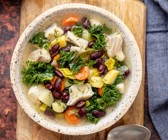 Fischsuppe mit Kidneybohnen
