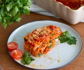 Zucchini-Linsen-Lasagne