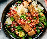 Lachs mit Erdbeer-Basilikum-Salsa