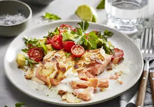 Lachs in Mandelkruste