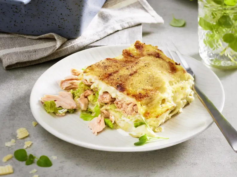Wirsing-Lachs-Lasagne