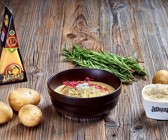Käsesuppe mit Kartoffeln und DŽIUGAS® Mild