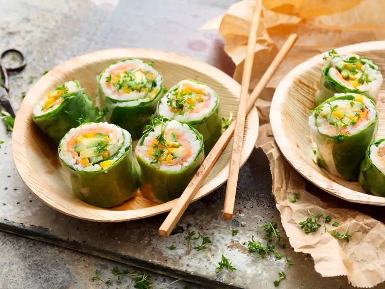 Sushi-Rolls mit Graved Lachs