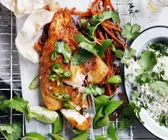 Tandoori-Fisch mit grünem Chili-Reis
