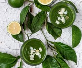 Grüner Smoothie mit Spinat