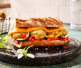 Falafel-Burger mit Grillgemüse