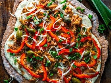 Krosse Pizzavariante mit Eiweißkick