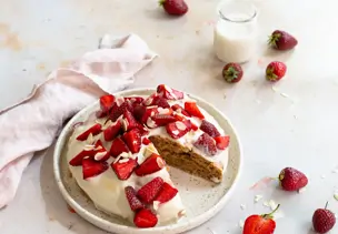 Veganer Erdbeerkuchen