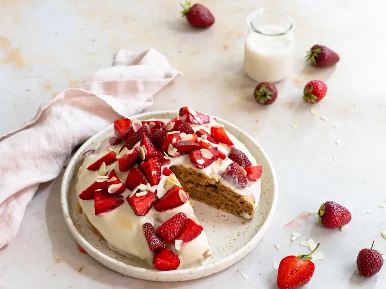 Veganer Erdbeerkuchen