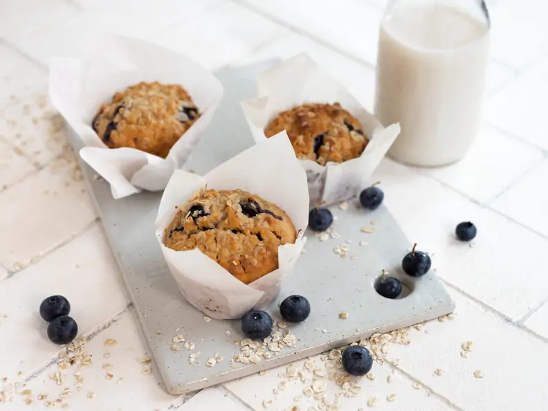 Vegane Blaubeermuffins