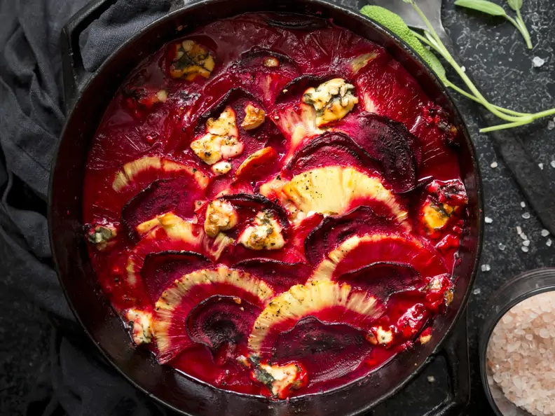 Gratinierte Rote Bete mit Ananas