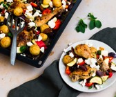 Hähnchen vom Blech griechische Art