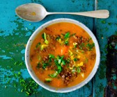 Linsensuppe mit Lauch