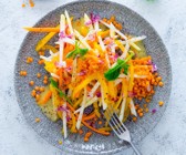 Kohlrabisalat mit Linsen