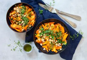 Möhrensalat mit Matcha-Dressing
