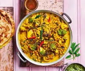 Blumenkohl-Curry mit Romanesco und Kichererbsen 