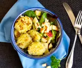 Kartoffelpuffer-Salat-Bowl