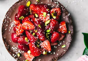 Schoko-Erdbeer-Tarte