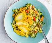 Salat-Bowl mit Kurkuma-Hähnchen