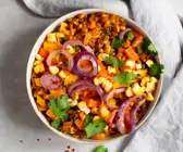 Herbstliche Bowl mit Kurkumadinkel