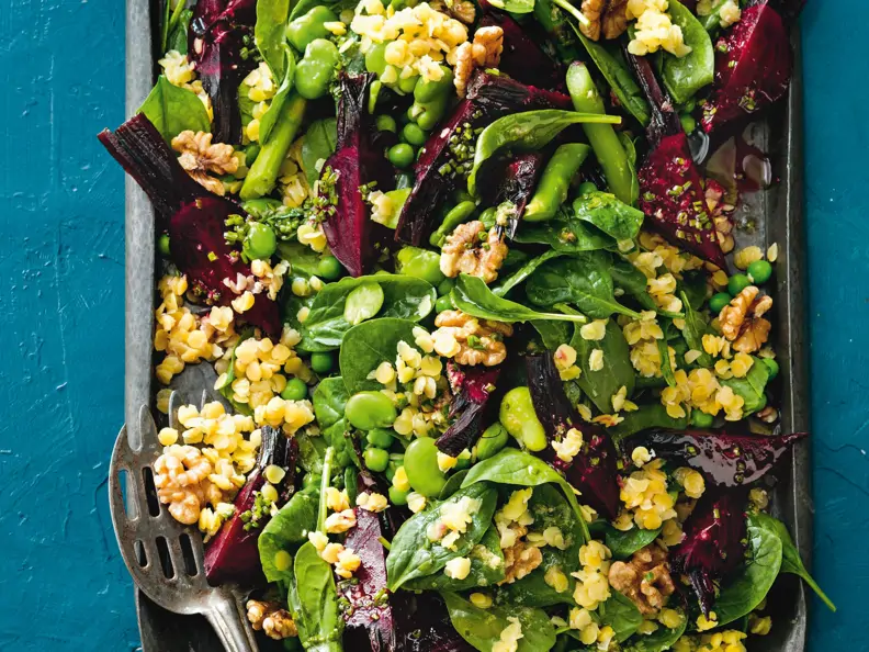 Linsen-Bohnen-Salat mit Roter Bete
