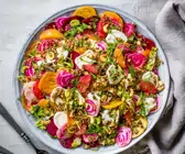 Bunte-Bete-Salat mit Zitrusfrüchten und Ziegenkäse