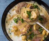 Züricher Kalbsfilet mit Champignons und Estragon